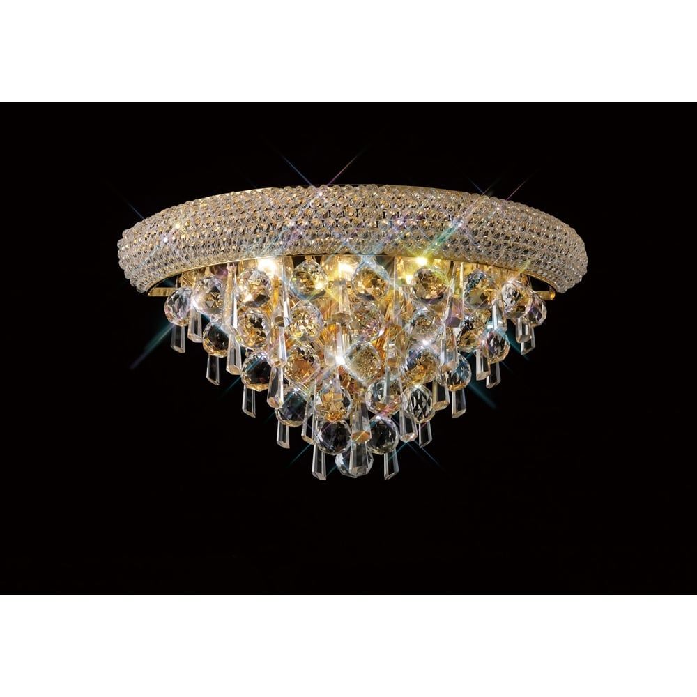 Diyas IL32101 Alexandra Wall Lamp French Gold/crystal