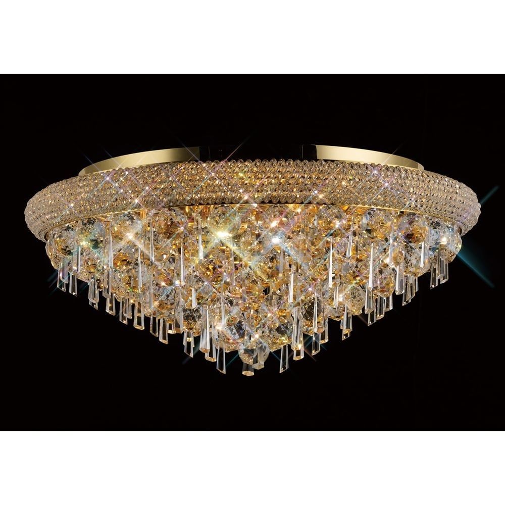 Diyas IL32107 Alexandra Ceiling French Gold/crystal