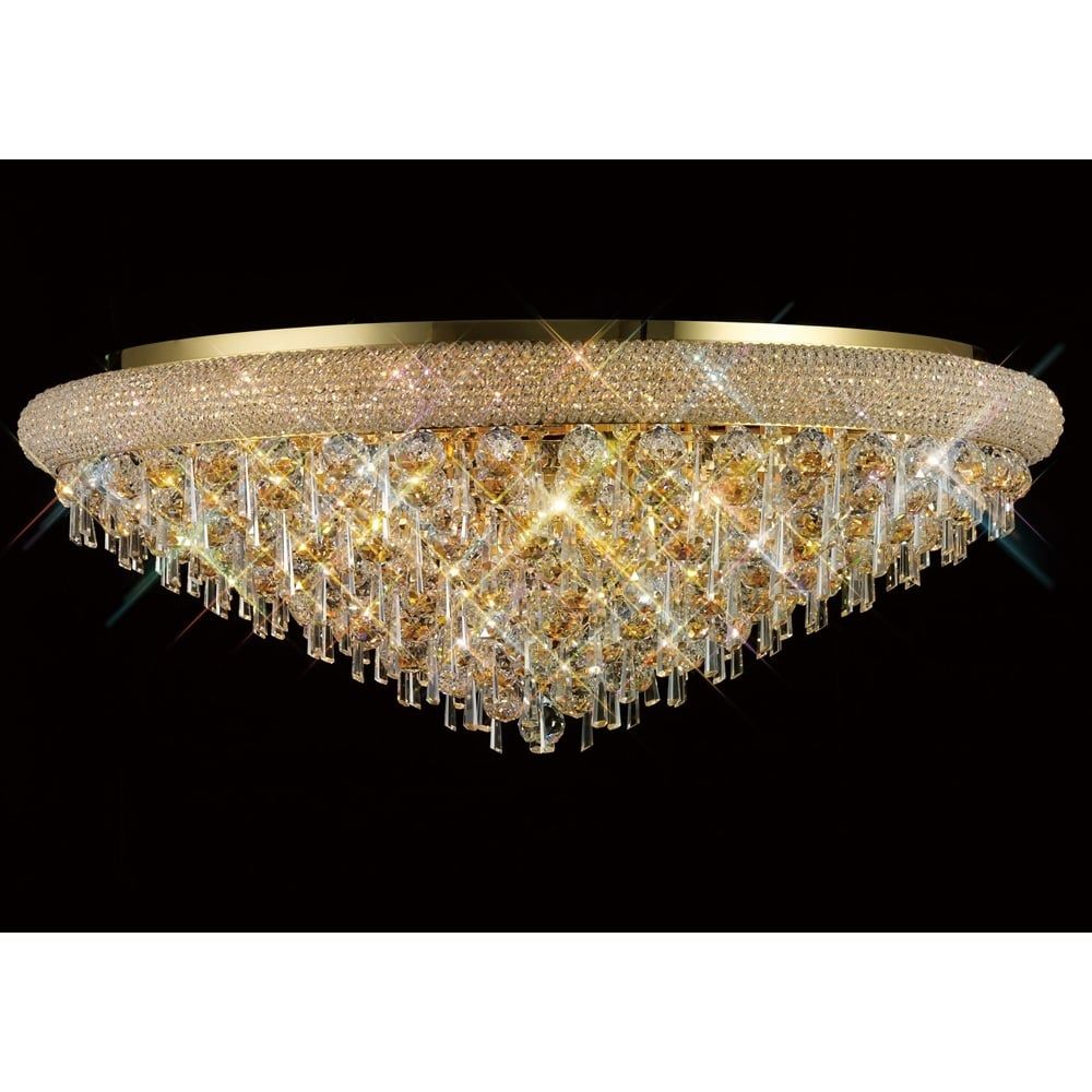 Diyas IL32109 Alexandra Ceiling French Gold/crystal