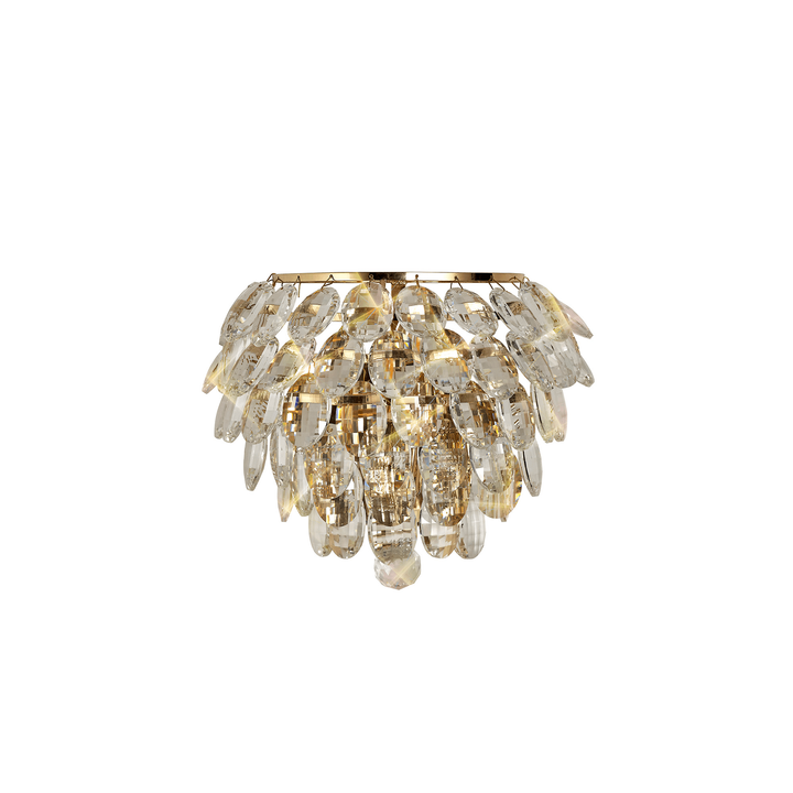 Diyas IL32807 Coniston Wall Lamp 1 Light French Gold Crystal