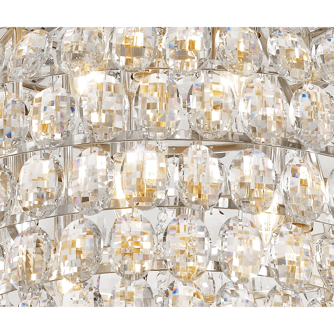 Diyas IL32808 Coniston Pendant 12 Light Polished Chrome Crystal