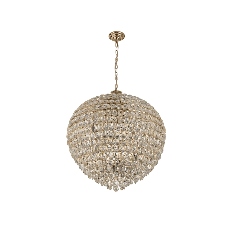 Diyas IL32811 Coniston Pendant 16 Light French Gold Crystal