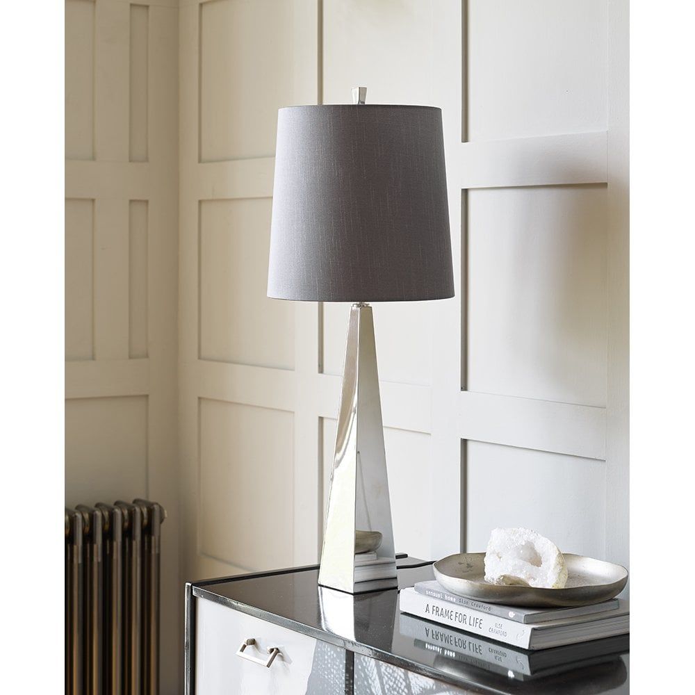 Elstead ASCENT/TL PN Ascent 1 Light Table Lamp Polished Nickel