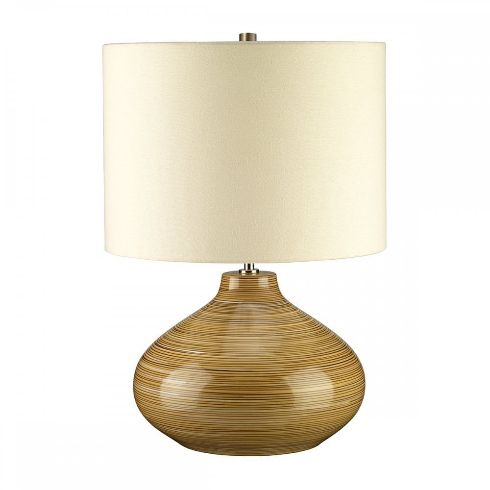 Elstead BAILEY/TL Bailey 1 Light Table Lamp Wood Effect