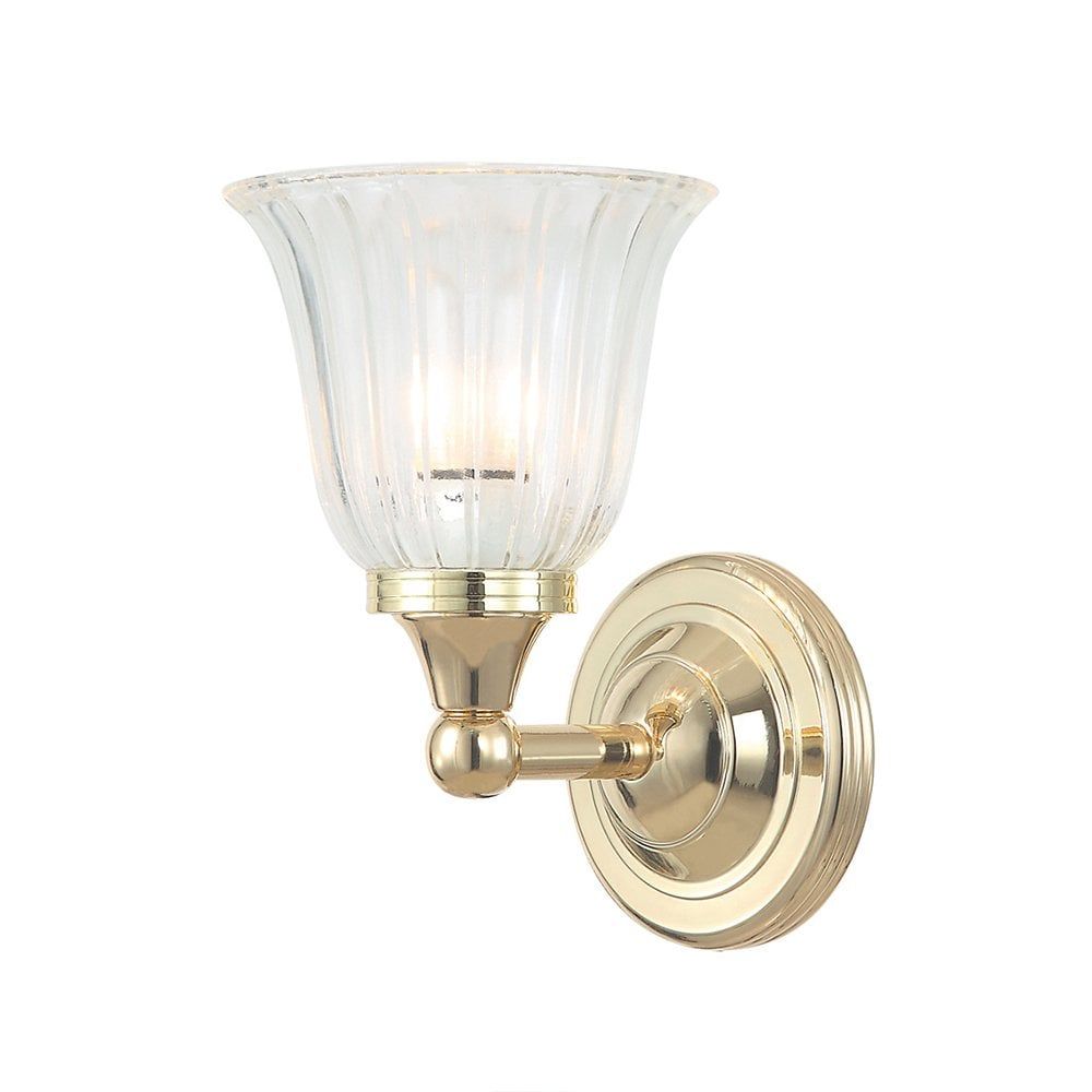 Elstead BATH/AUSTEN1 PB Austen One Light Wall Light Polished Brass LED