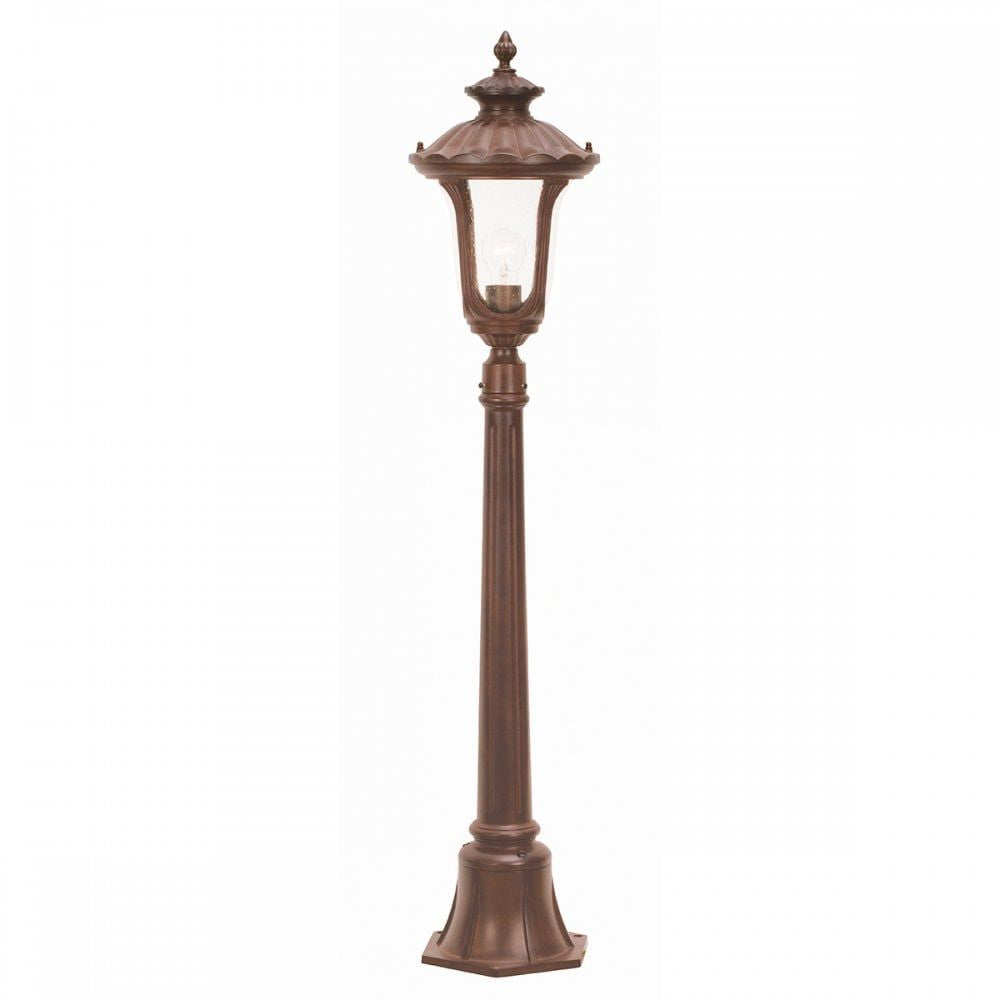 Elstead CC4/S Chicago Pillar Lantern Small Rusty Bronze Patina
