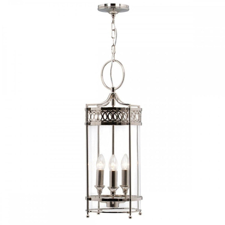 Elstead GH/P PN Guildhall Three Light Chain Lantern Polished Nickel