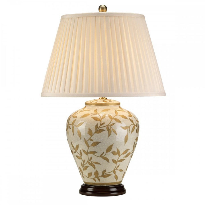 Elstead LEAVES BR GL/TL Leaves Brown Gold 1 Light Table Lamp Brown and Gold