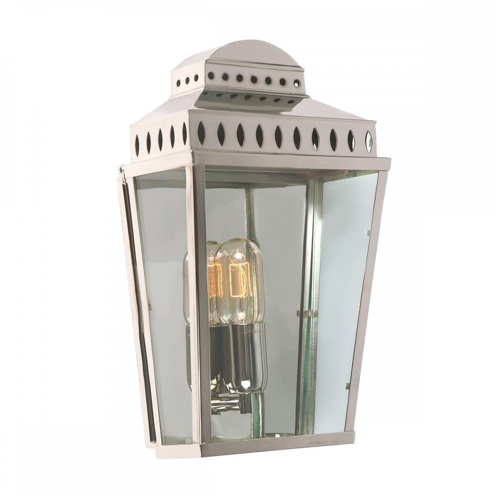 Elstead MANSION HOUSE PN Mansion House Hand Made Flush Wall Lantern Polished Nickel