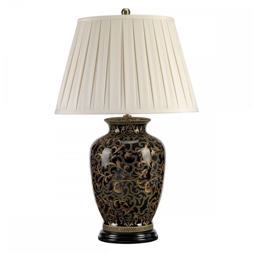 Elstead MORRIS/TL LARGE Morris 1 Light Large Table Lamp Gold and Black