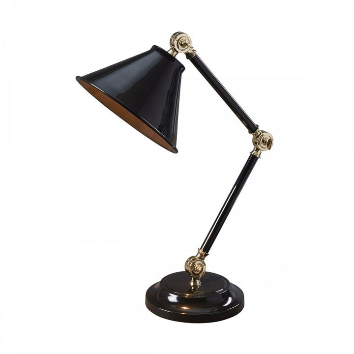 Elstead PV ELEMENT BPB Provence Element 1 Light Mini Table Lamp Black/Polished Brass