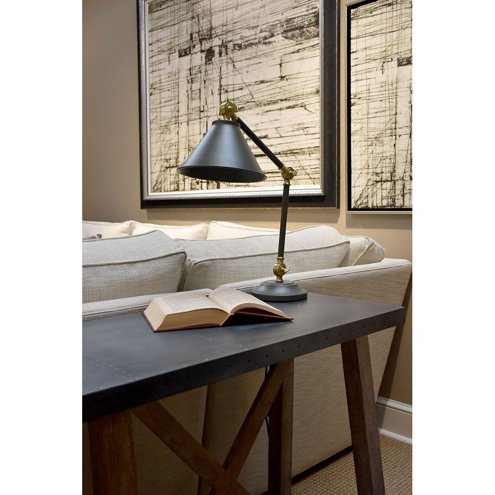 Elstead PV ELEMENT BPB Provence Element 1 Light Mini Table Lamp Black/Polished Brass