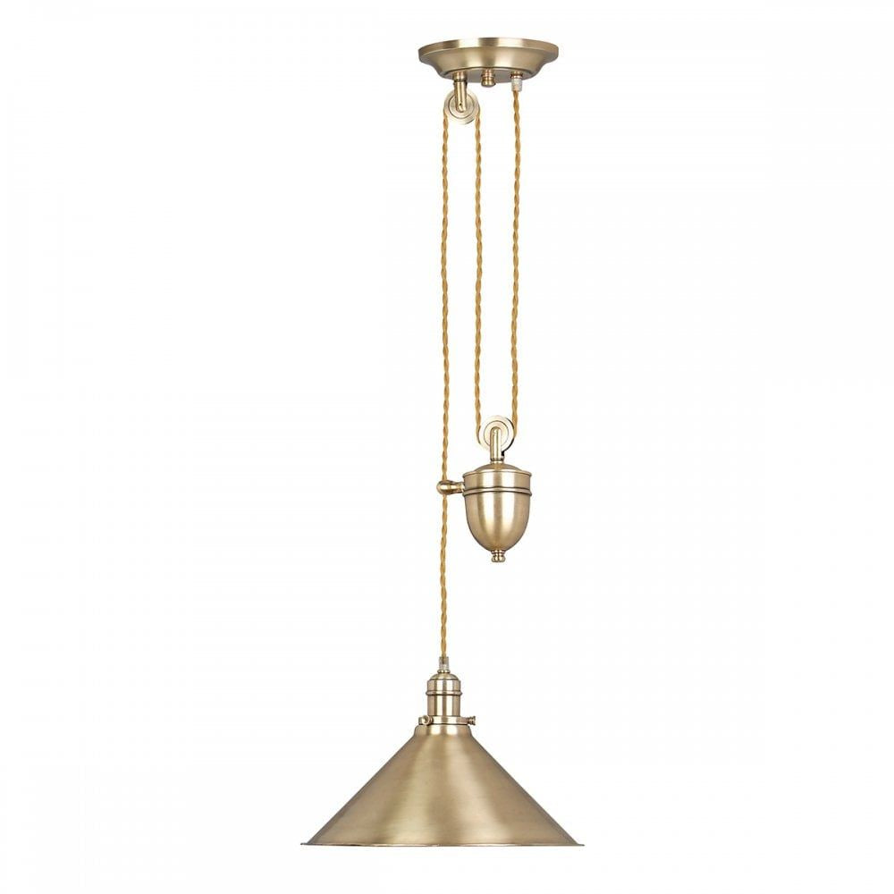 Elstead PV/P AGB Provence One Light Rise And Fall Aged Brass