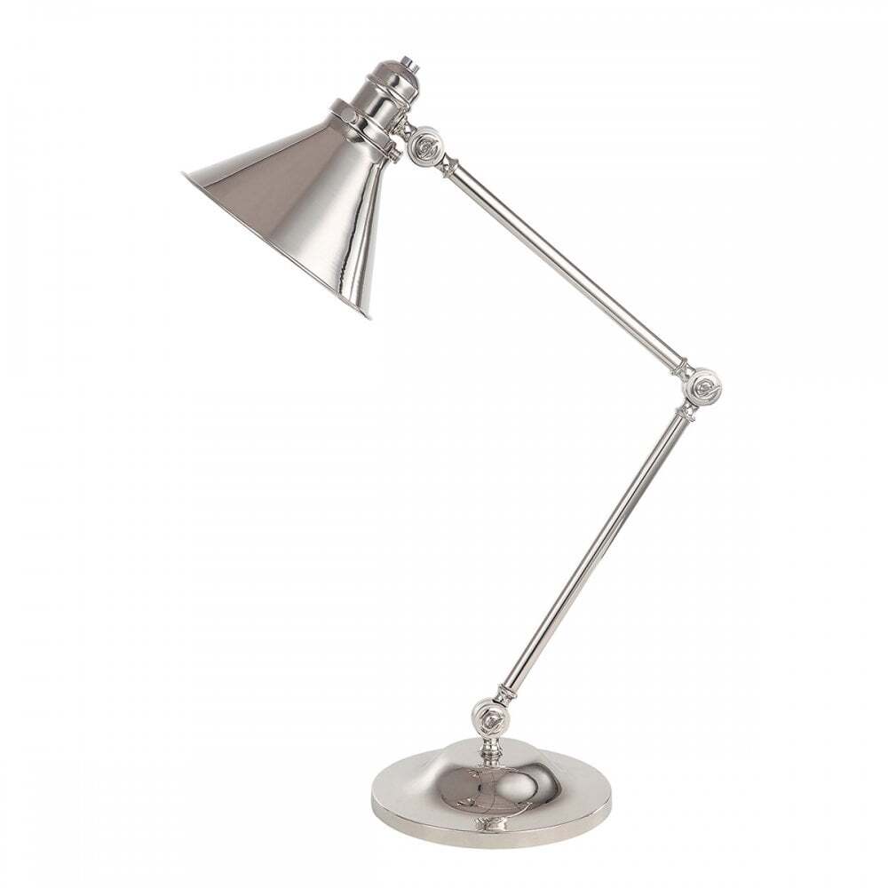 Elstead PV/TL PN Provence One Light Table Lamp Polished Nickel