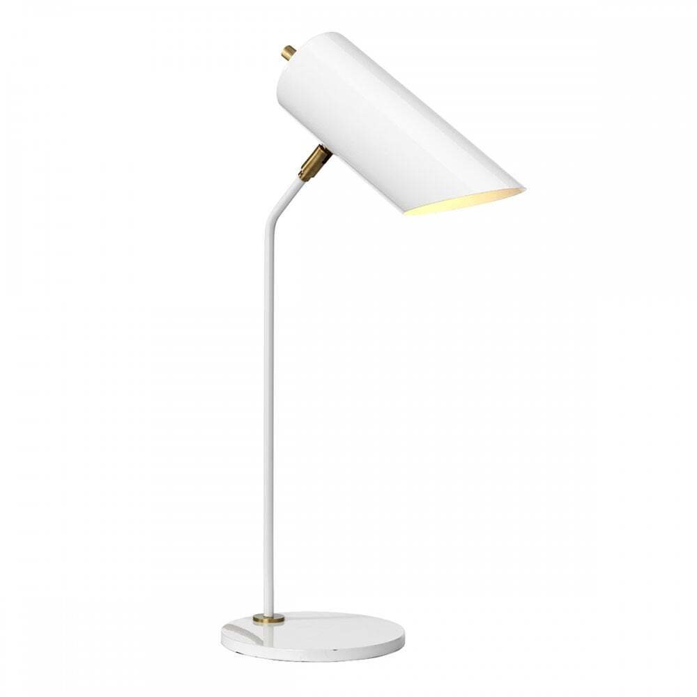 Elstead QUINTO/TL WAB Quinto Table Lamp White Aged Brass