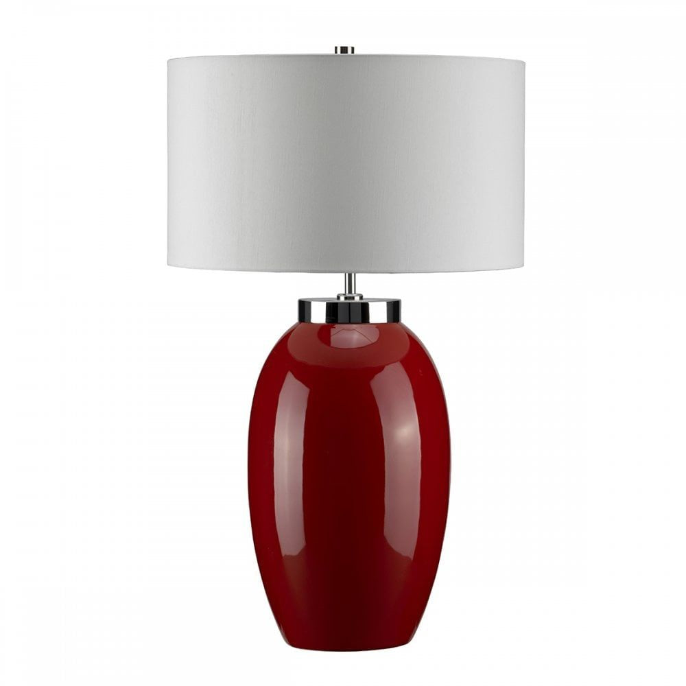 Elstead VICTOR LRG/TL RD Victor 1 Light Large Table Lamp Red
