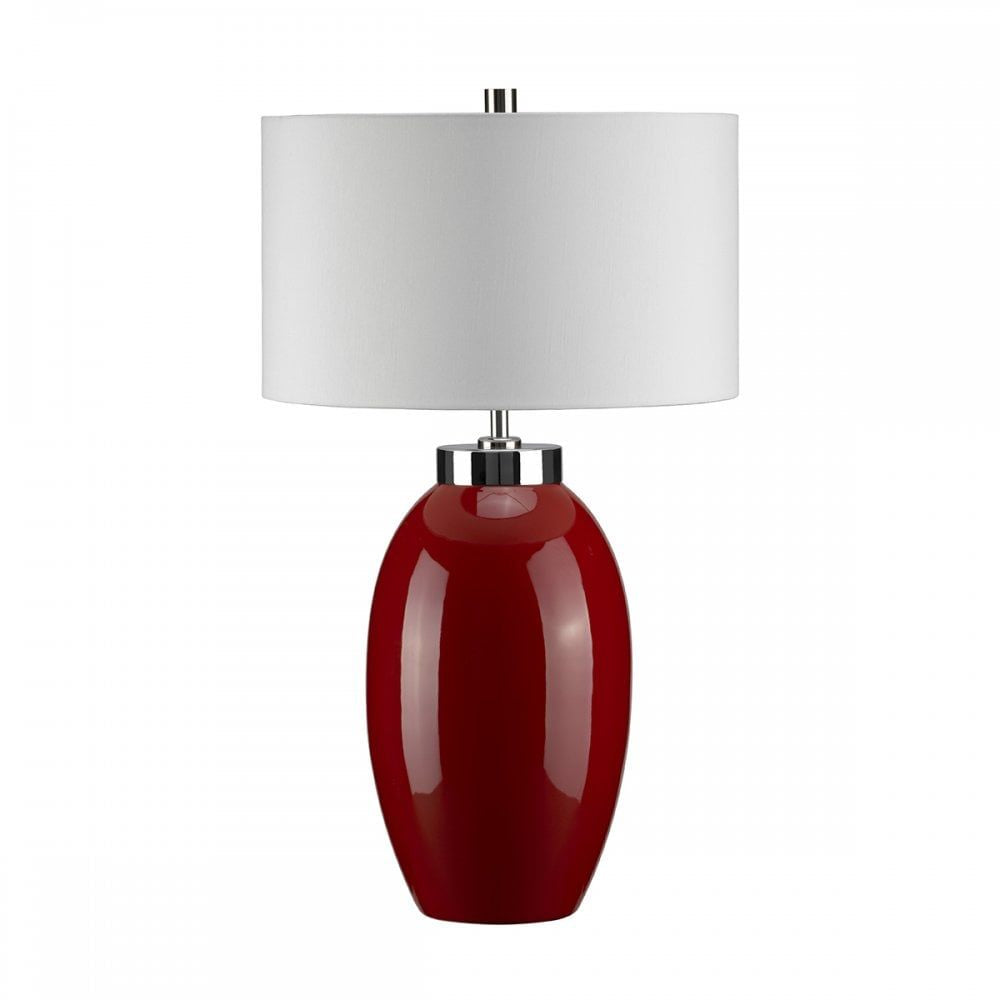 Elstead VICTOR SM/TL RD Victor 1 Light Small Table Lamp Red