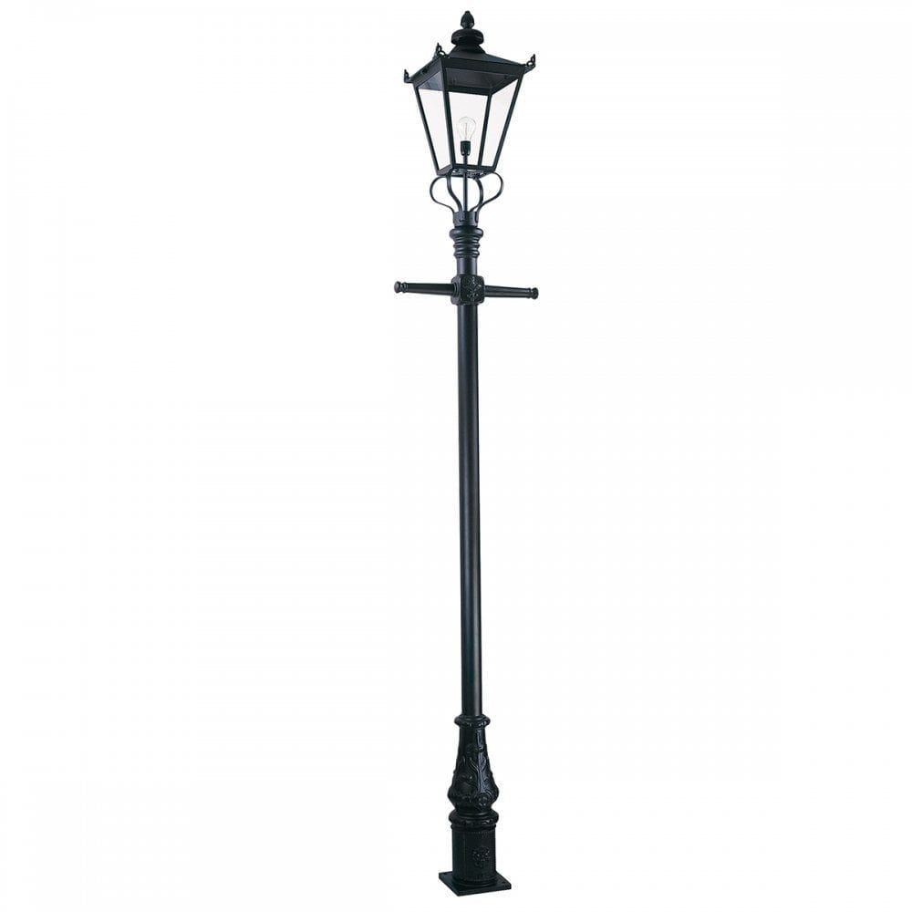 Elstead WSLP1 BLACK Wilmslow Complete Lamp-post With Head Lantern Black