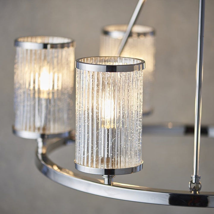 Endon 74128 Easton 6 Light Pendant Bright Nickel