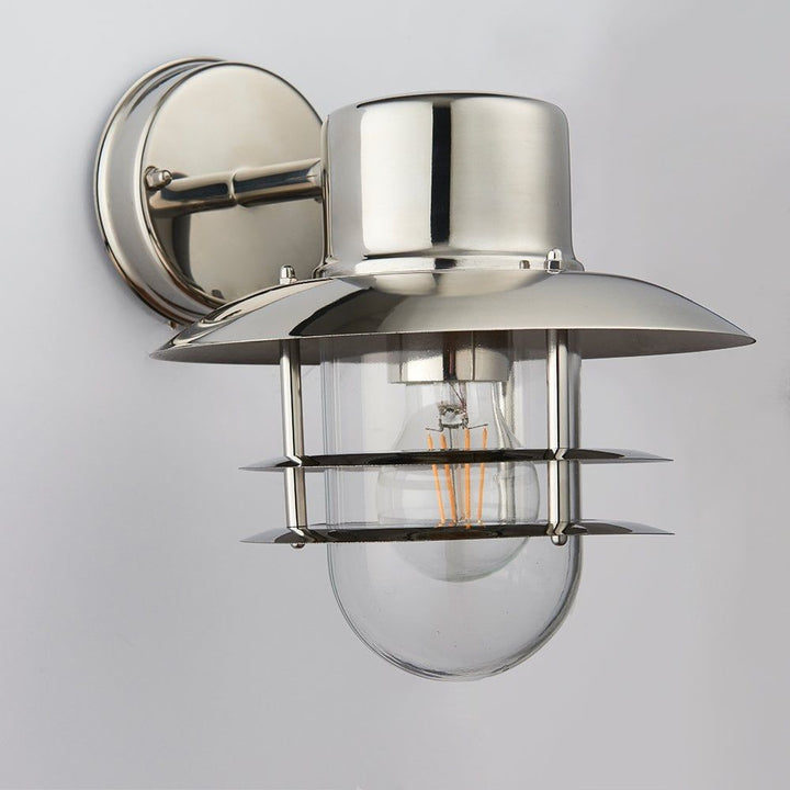 Endon 74703 Jenson 1 Light Wall Light Outdoor Polished Stainless Steel