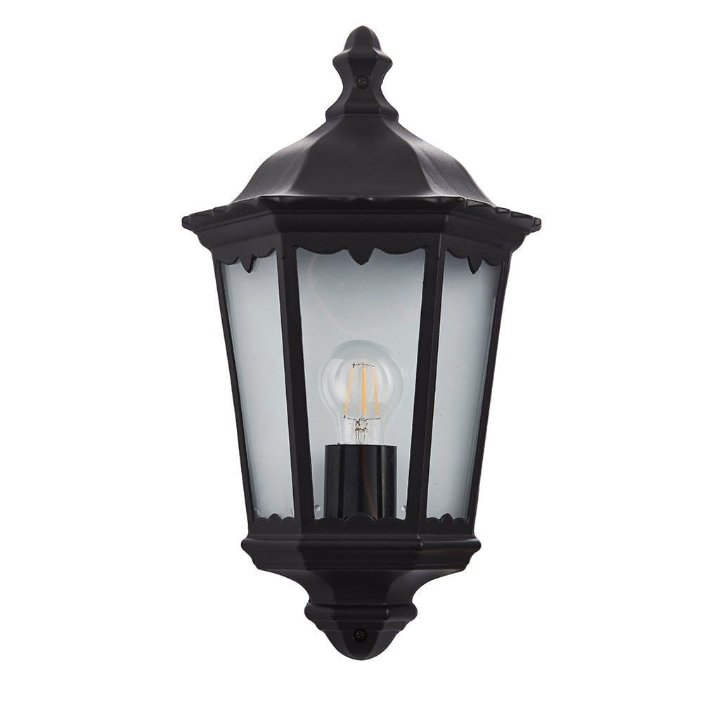 Endon 76547 Burford 1 Light Wall Light Outdoor Matt Black