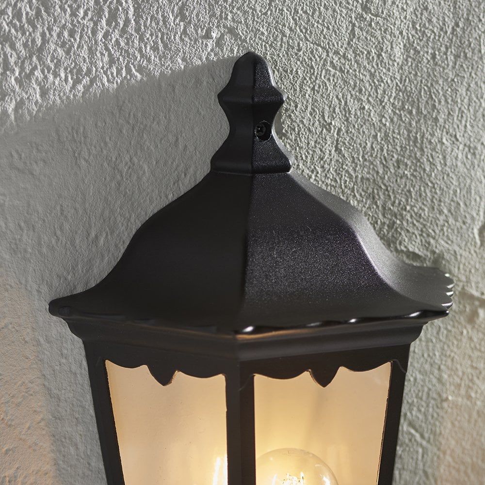 Endon 76547 Burford 1 Light Wall Light Outdoor Matt Black