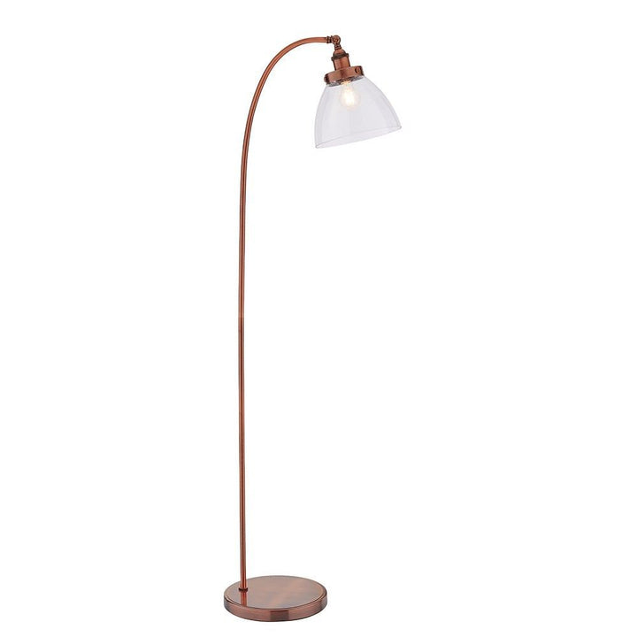 Endon 77862 Hansen 1 Light Floor Lamp Aged Copper