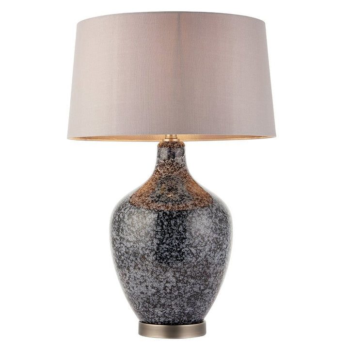 Endon 79842 Ilsa 1 Light Table Lamp Grey Black Painted Glass