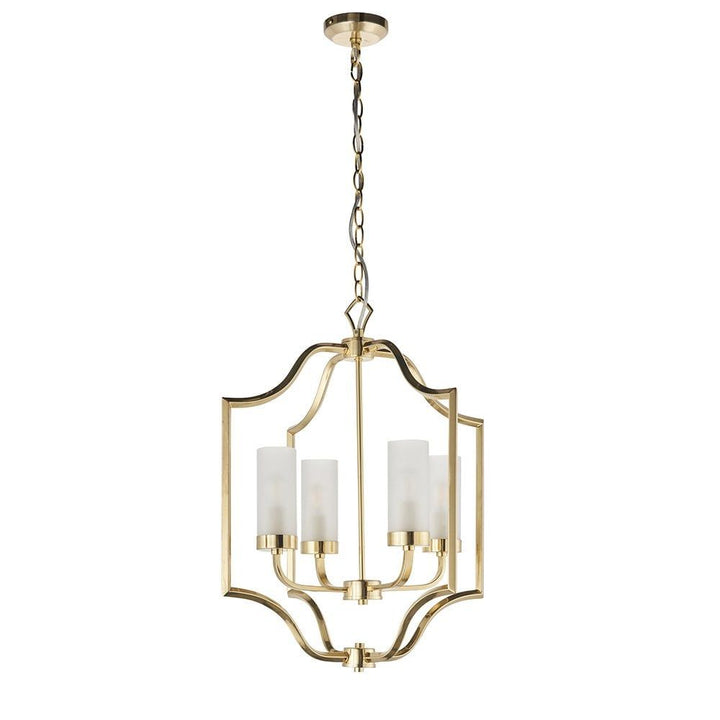 Endon 81914 Edrea 4 Light Pendant Satin Brass