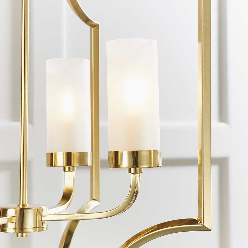 Endon 81914 Edrea 4 Light Pendant Satin Brass