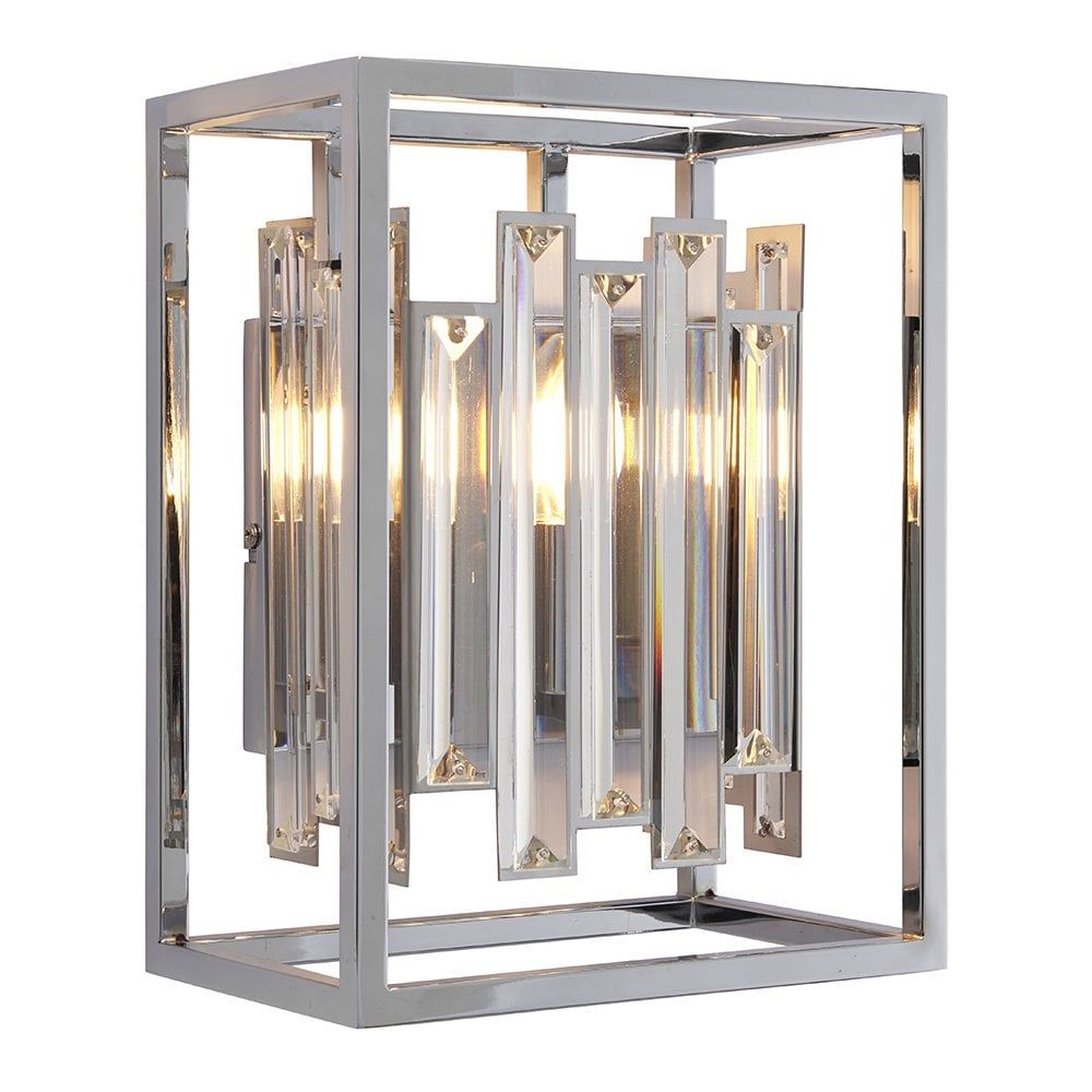 Endon 81932 Acadia 1 Light Wall Light Chrome Plate