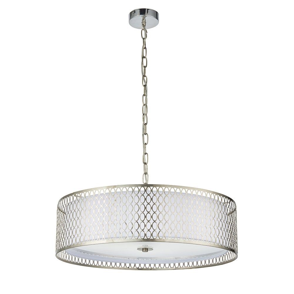 Endon 81969 Cordero 3 Light Pendant Satin Nickel Plate