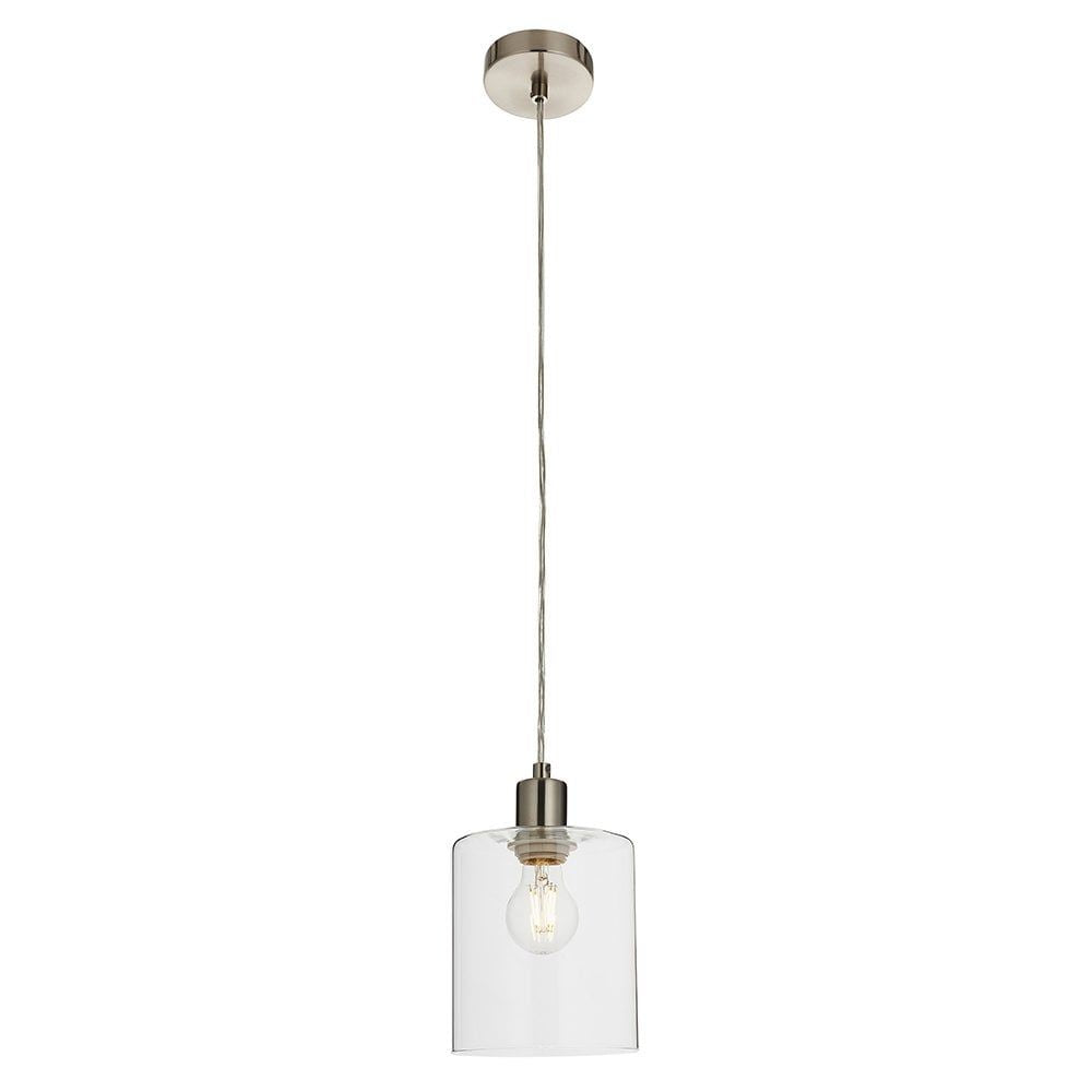 Endon 90563 Toledo 1 Light Pendant Brushed Nickel