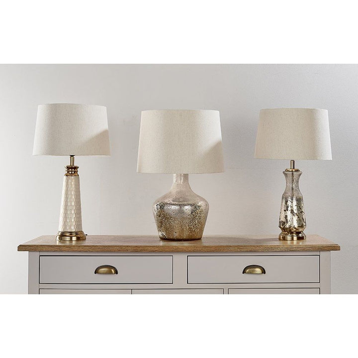Endon 90589 Meteora 1 Light Table Lamp Vintage White