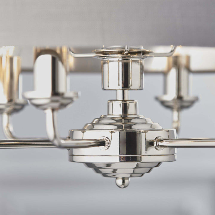 Endon 94373 Highclere 6 Light Pendant Nickel Grey