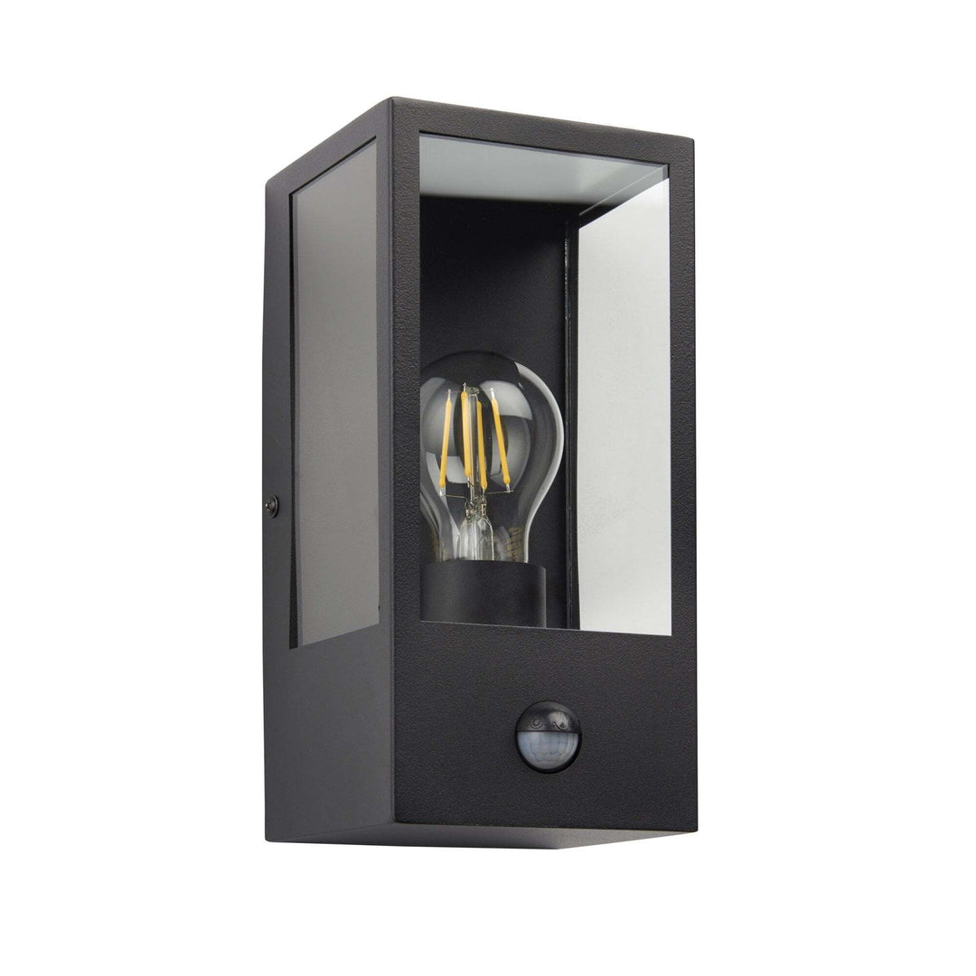 Endon 94995 Oxford PIR 1 Light Outdoor Wall Light Black Clear