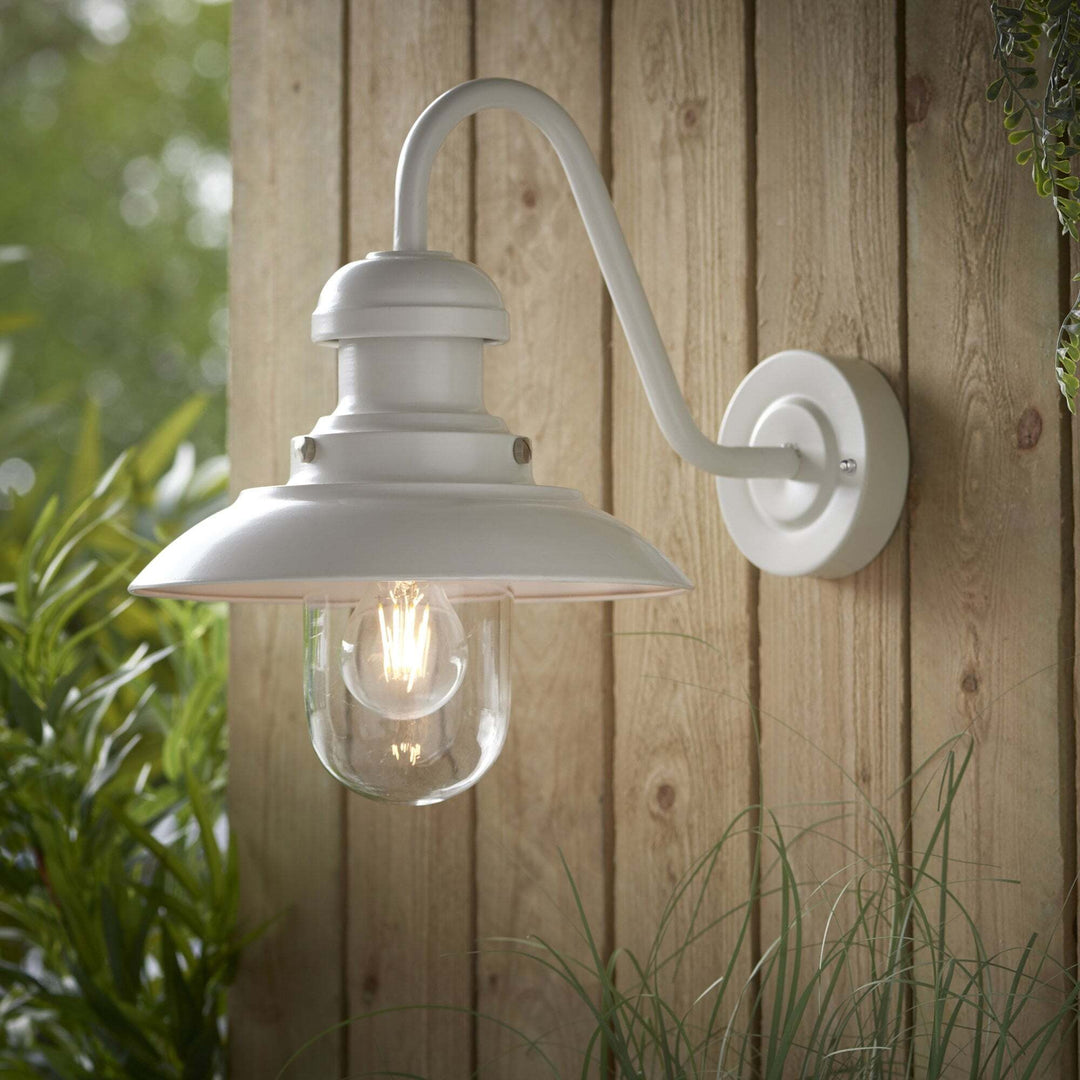 Endon 95981 Hereford 1 Light Outdoor Wall Light Stone Clear