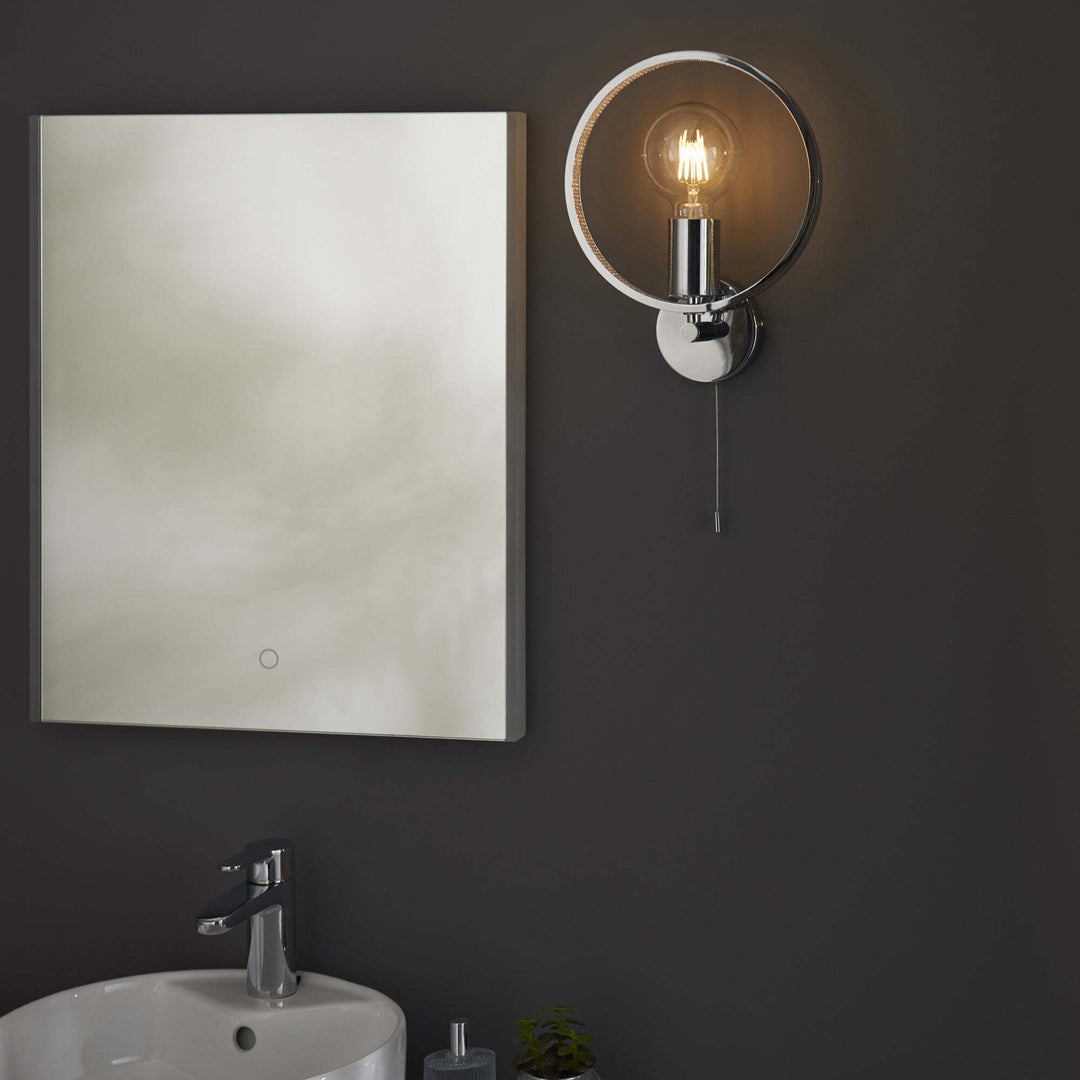 Endon 96002 Merola 1 Light Bathroom Wall Light Chrome Acrylic