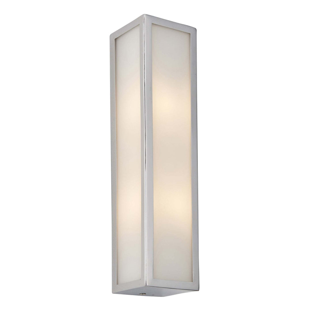Endon 96137 Newham 2 Light Bathroom Wall Light Chrome Frosted