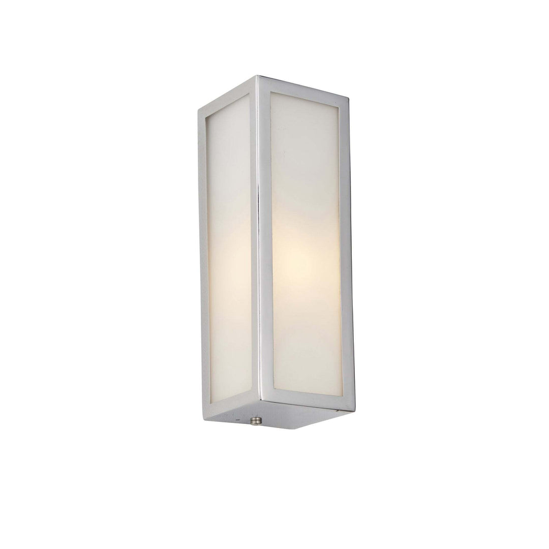 Endon 96219 Newham 1 Light Bathroom Wall Light Chrome Frosted