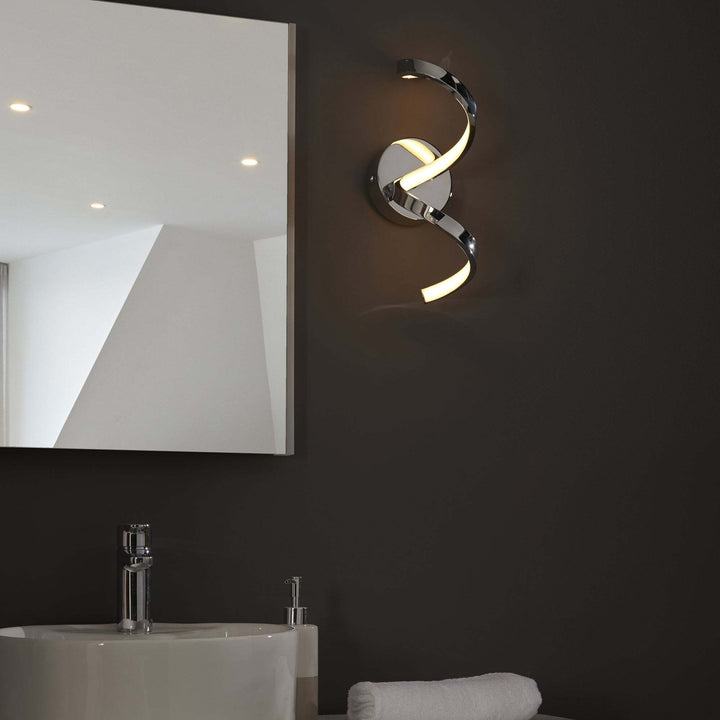 Endon 96433 Astral LED 1 Light Bathroom Wall Light Chrome White