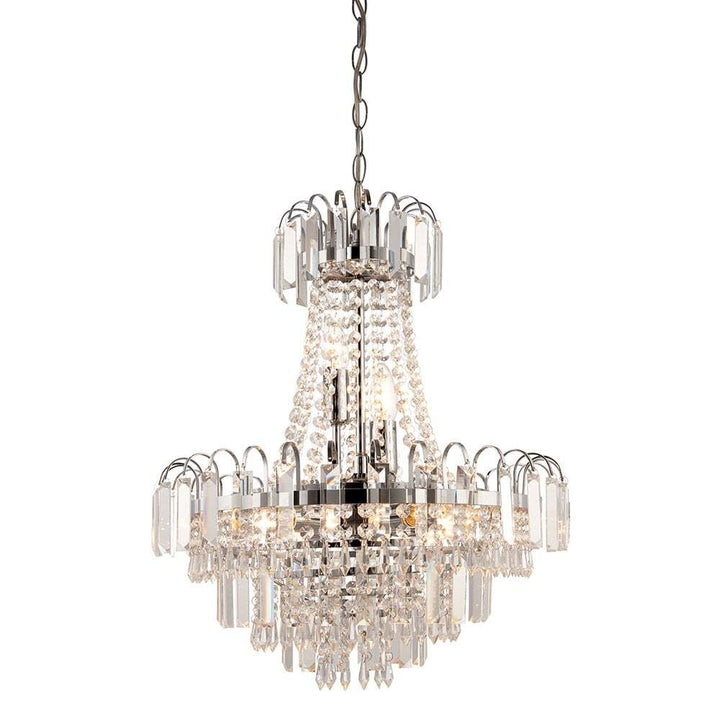 Endon 96826-CH Amadis 6 Light Crystal Ceiling Pendant