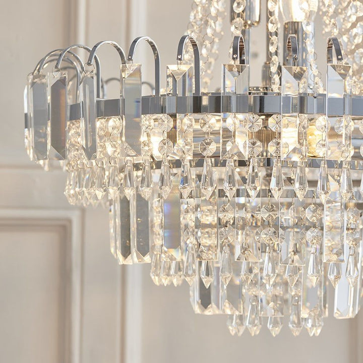 Endon 96826-CH Amadis 6 Light Crystal Ceiling Pendant