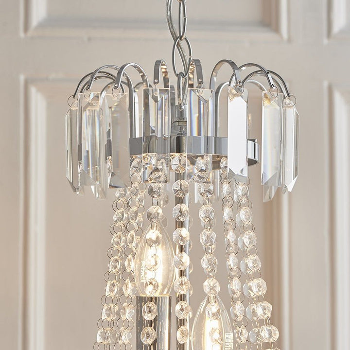 Endon 96826-CH Amadis 6 Light Crystal Ceiling Pendant