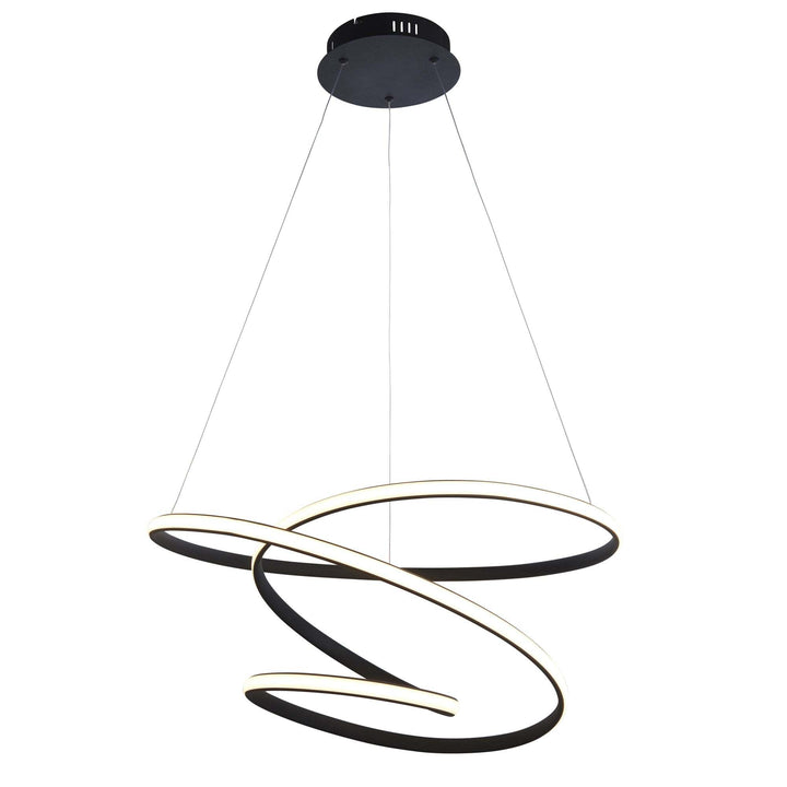 Endon 97632 Dune LED 1 Light Pendant Black White