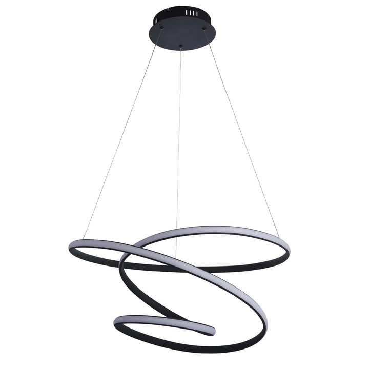 Endon 97632 Dune LED 1 Light Pendant Black White