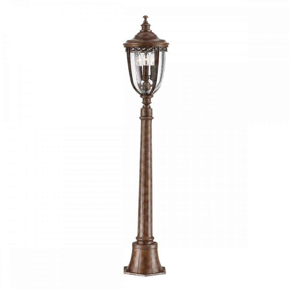 Feiss FE/EB4/M BRB English Bridle 3 Light Medium Pillar Lantern British Bronze