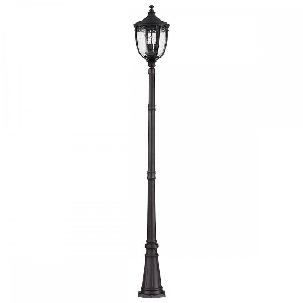 Feiss FE/EB5/L BLK English Bridle 3 Light Large Lamp Post Black