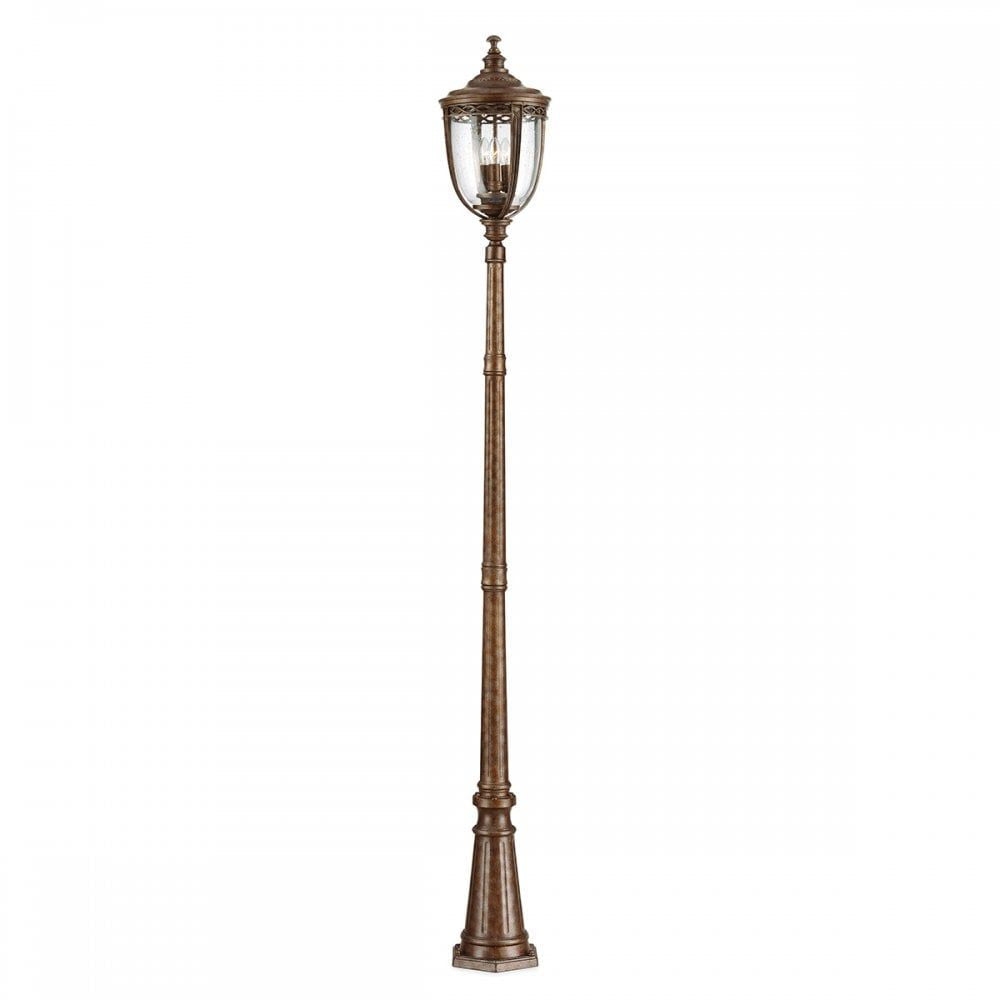 Feiss FE/EB5/L BRB English Bridle 3 Light Large Lamp Post British Bronze