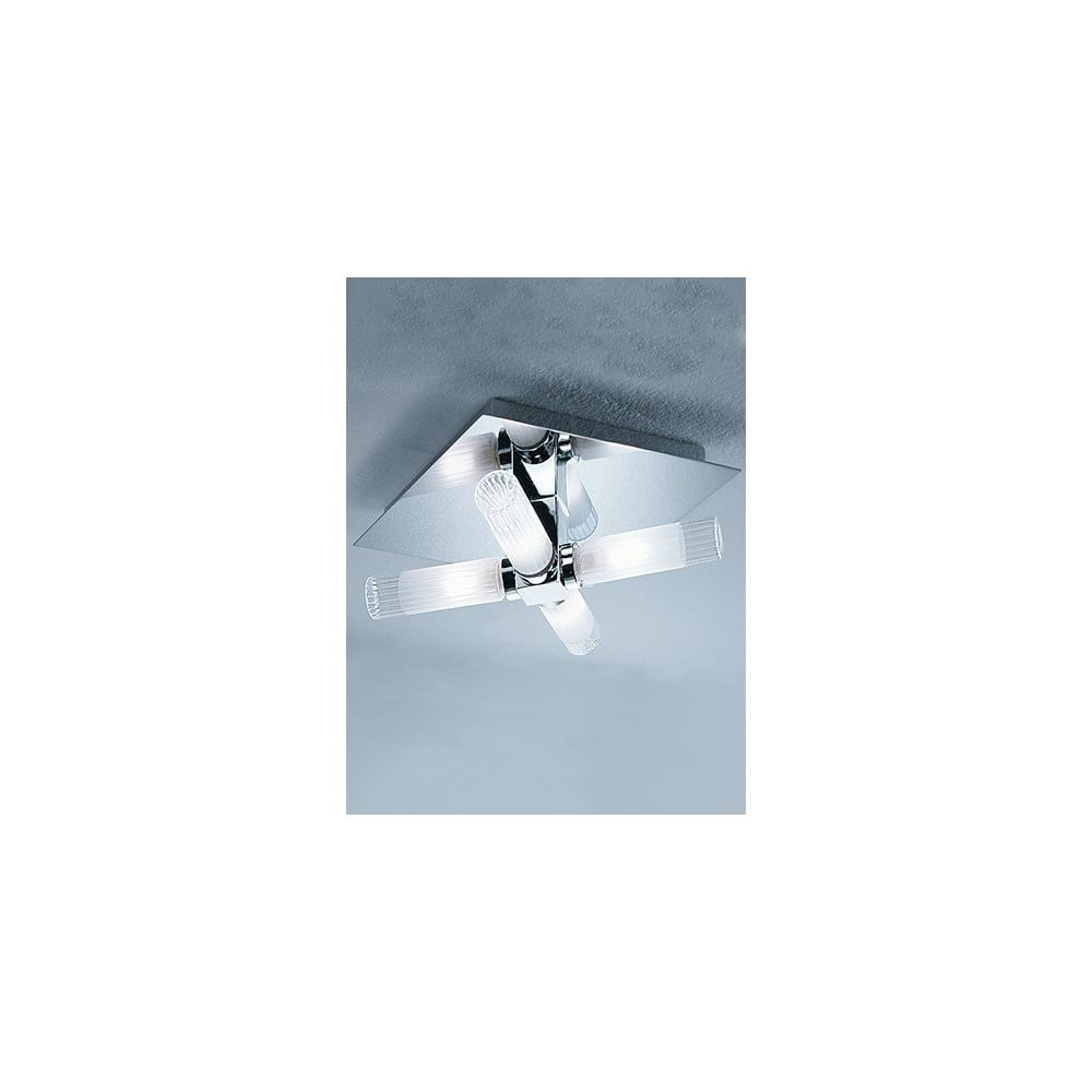 Fran Lighting C1286 4 Light Ceiling Flush Chrome